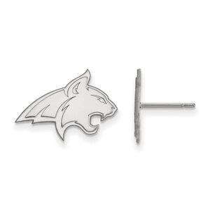 10k White Gold Montana State University Small Post Earrings